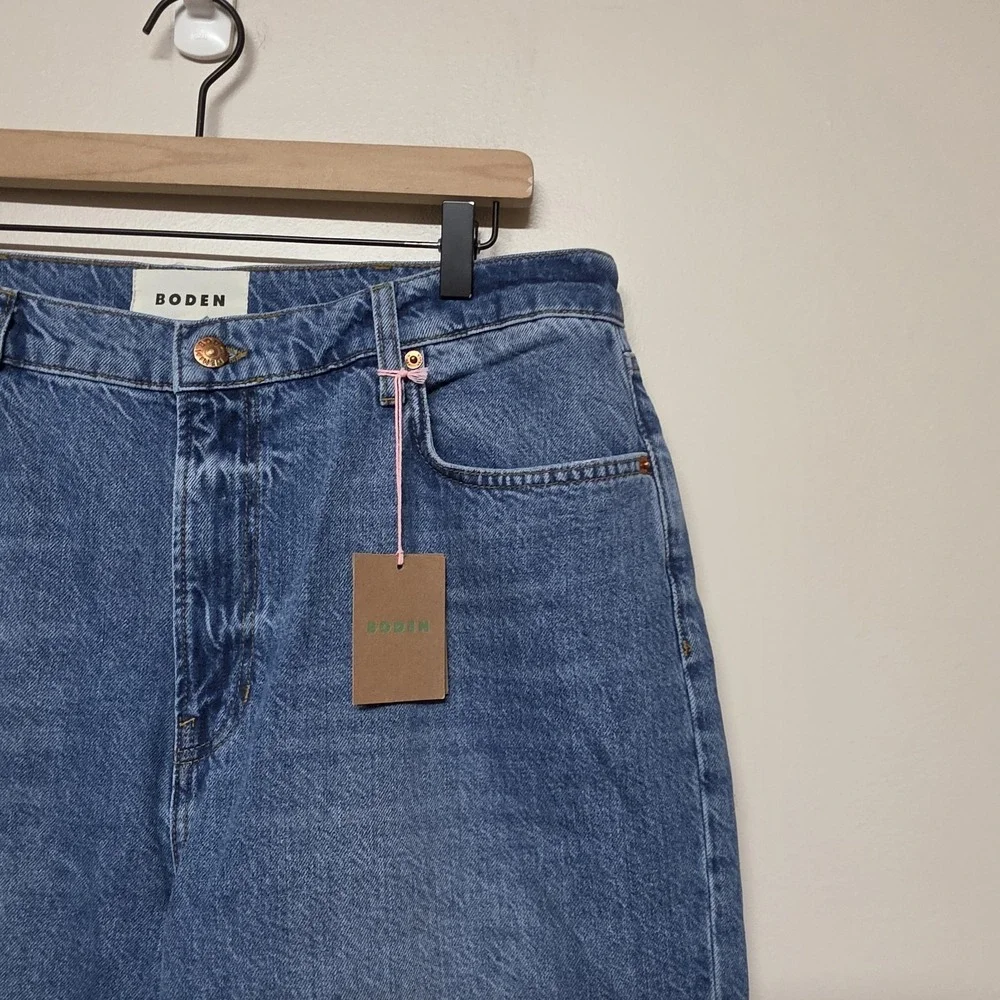 Boden Jeans Size W32/L32 (34x28) Blue High Rise 90s Tapered Relaxed Barrel R0323